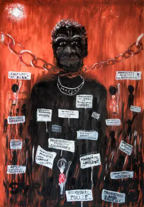 Gordon Syron, Snailly 13, 2007-2008, oil on canvas, 202 x 140 cm