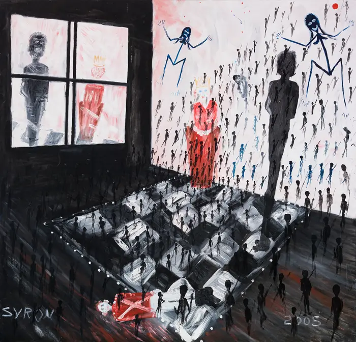 Gordon Syron, Untitled (Mimi Spirits), 2005, oil on canvas, 122 x 128 cm