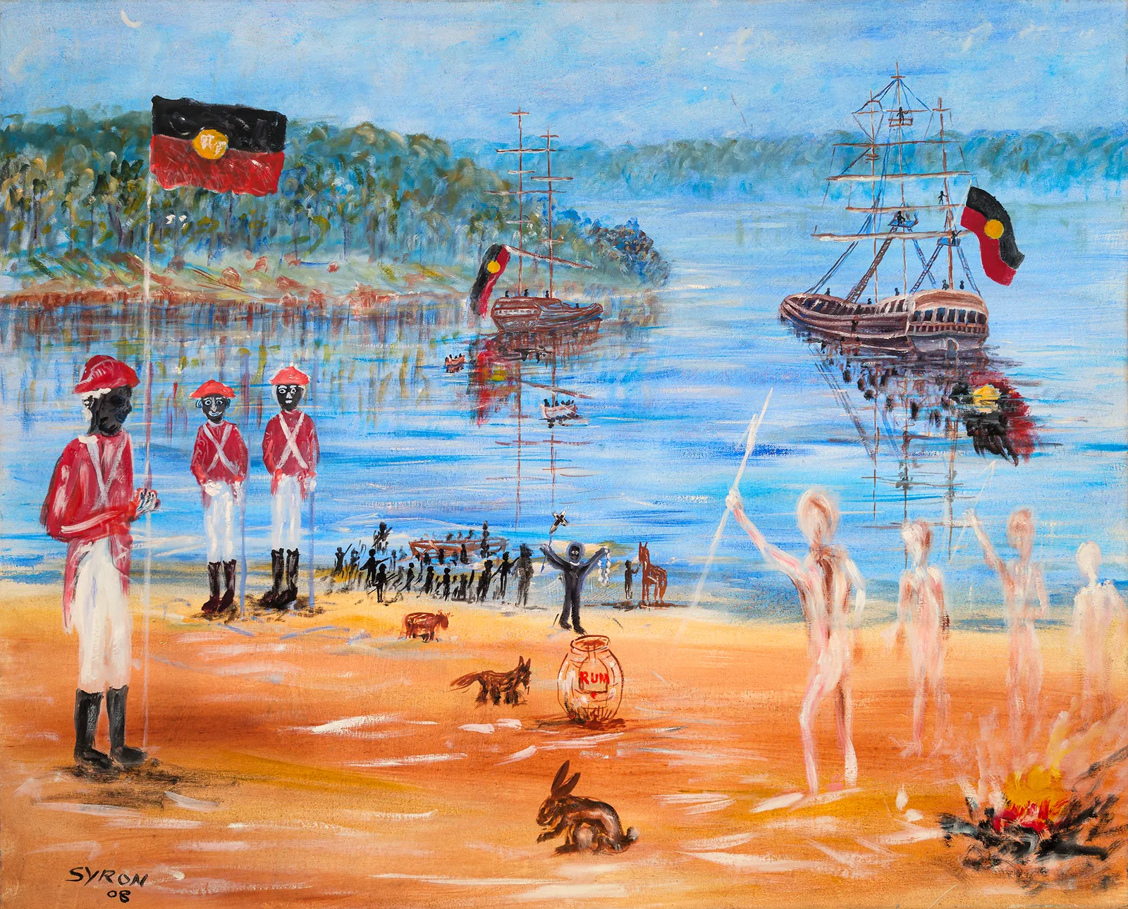 Gordon Syron, The Black Bastards are Coming, 2008, oil on canvas, 89 x 110 cm