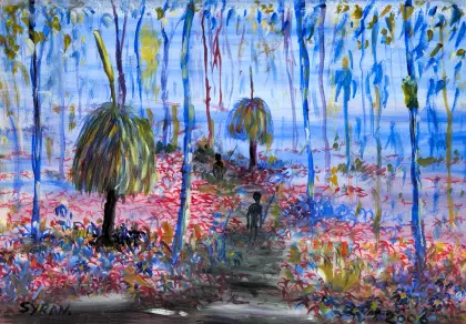 Gordon Syron, Where the Wildflowers Once Grew, 2006, oil on canvas, 35.5 x 51.5 cm; 40 x 55 cm frame