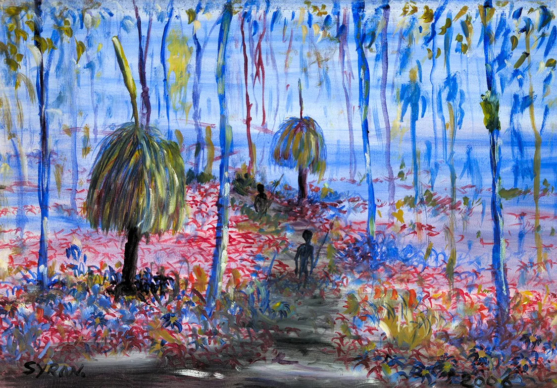 Gordon Syron, Where the Wildflowers Once Grew, 2006, oil on canvas, 35.5 x 51.5 cm; 40 x 55 cm frame