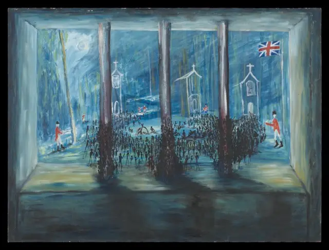 Gordon Syron, Bury the Living II, 1997 - 1998, 91.5 x 122 cm
