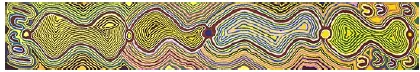 Judy Napangardi Watson, Mina Mina Dreaming, 1999, synthetic polymer paint on linen, 183 x 30 cm