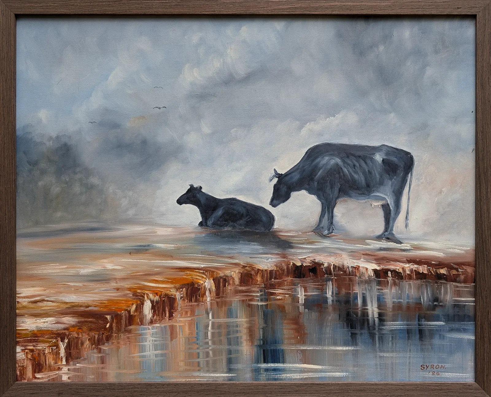 Gordon Syron, Dairy I, 1984, oil on canvas, 52 x 65 cm; 57 x 70 cm frame