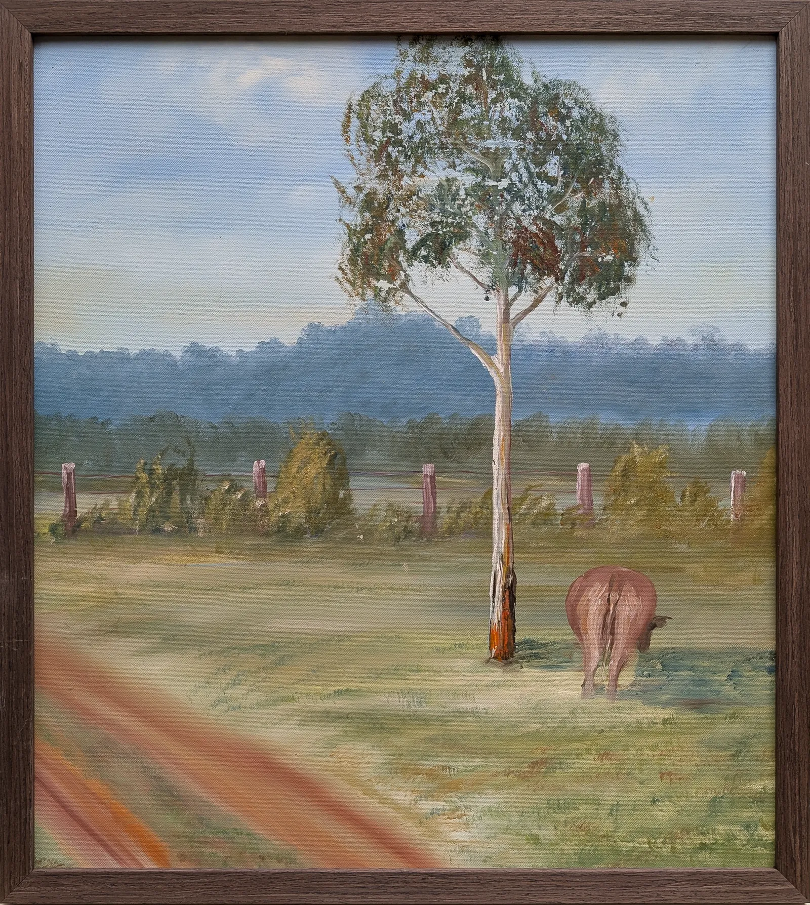 Gordon Syron, Dairy II, 1984, oil on canvas, 56 x 50 cm; 61 x 55 cm frame
