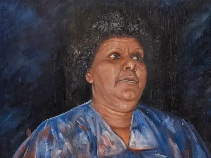 Gordon Syron, Mum Shirl – Black Saint of Redfern, 1987, oil on canvas, 61 x 81.5 cm