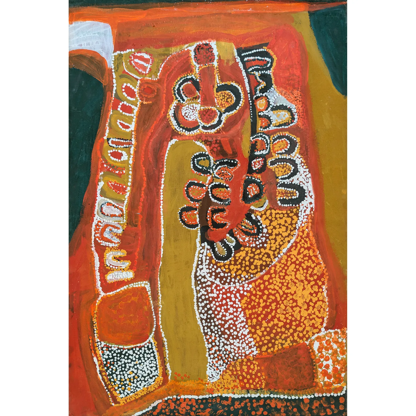 Millie Skeen Nampitjin, Nundginurra, Great Sandy Desert, 1995, synthetic polymer paint on canvas, 90 x 60 cm