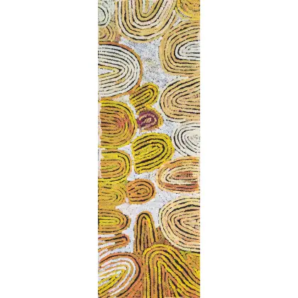 Naata Nungurrayi, Women's Ceremonial Painting, 2000, synthetic polymer paint on canvas, 180 x 60 cm