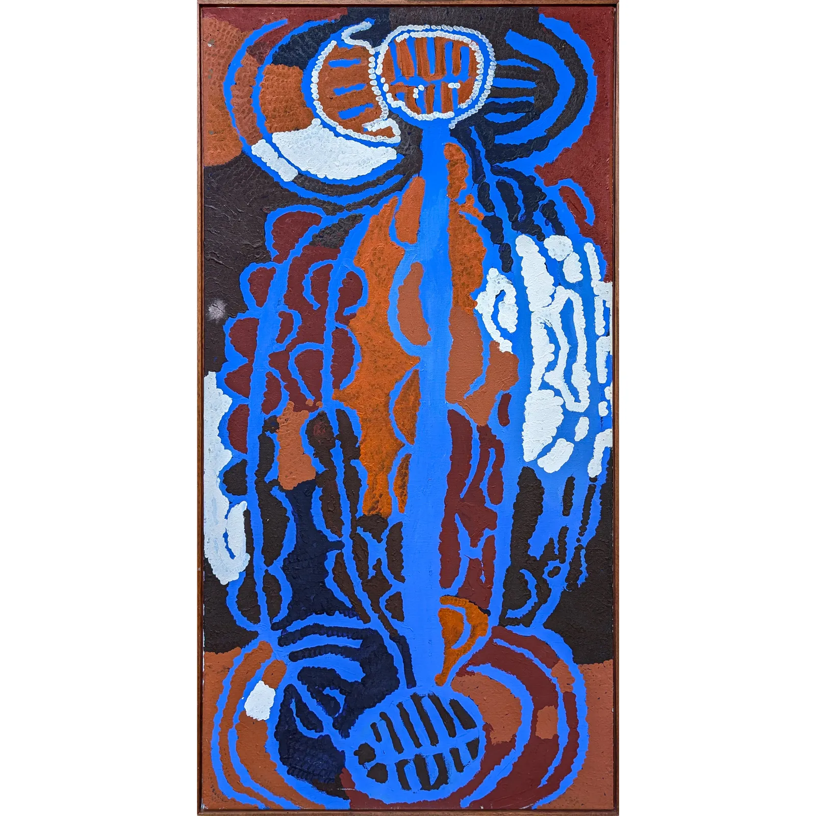 Lorna Naparrula Fencer, Yarla (Bush Potato), 2001, synthetic polymer paint on canvas, 148 x 76 cm