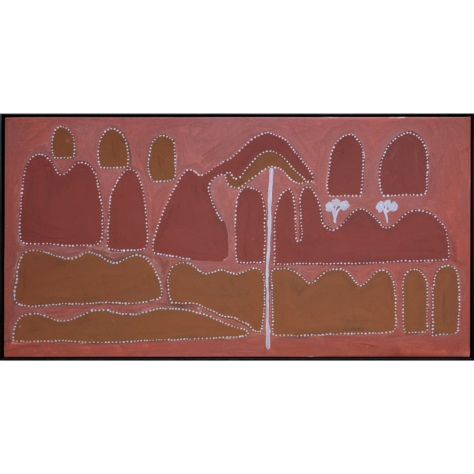 Queenie Nakarra McKenzie, Lissadell Station Country, 1995, natural earth pigments on canvas, 65 x 130 cm