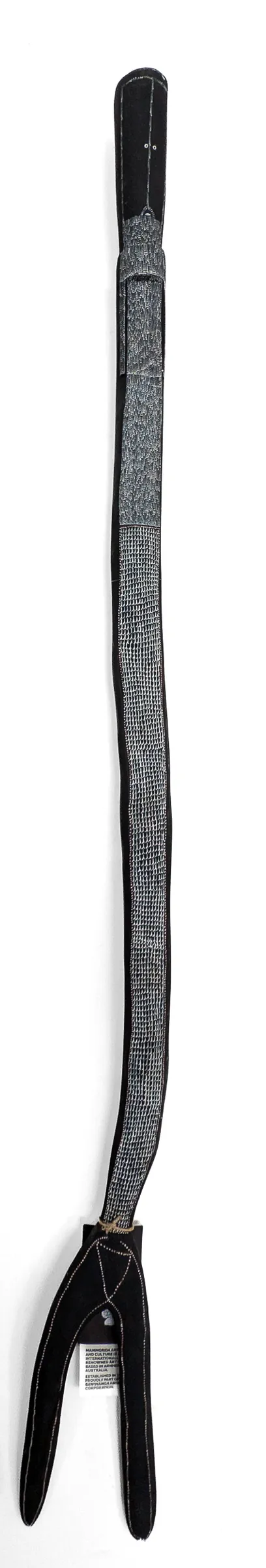 Owen Yalandja, Ngalkodjek Yawkyawk, 2022, carved wood, 139 x 4.5 cm