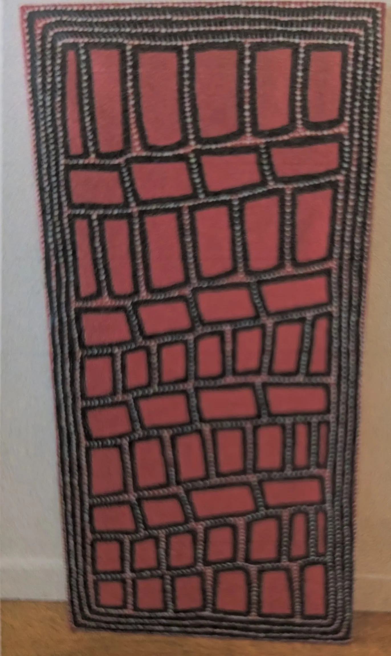 Walala Tjapaltjarri, Tingari Cycle, 2003, synthetic polymer paint on canvas, 121 x 60 cm