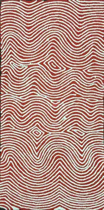 Warlimpirrnga Tjapaltjarri, Untitled, 2004, synthetic polymer paint on canvas, 46 x 91 cm