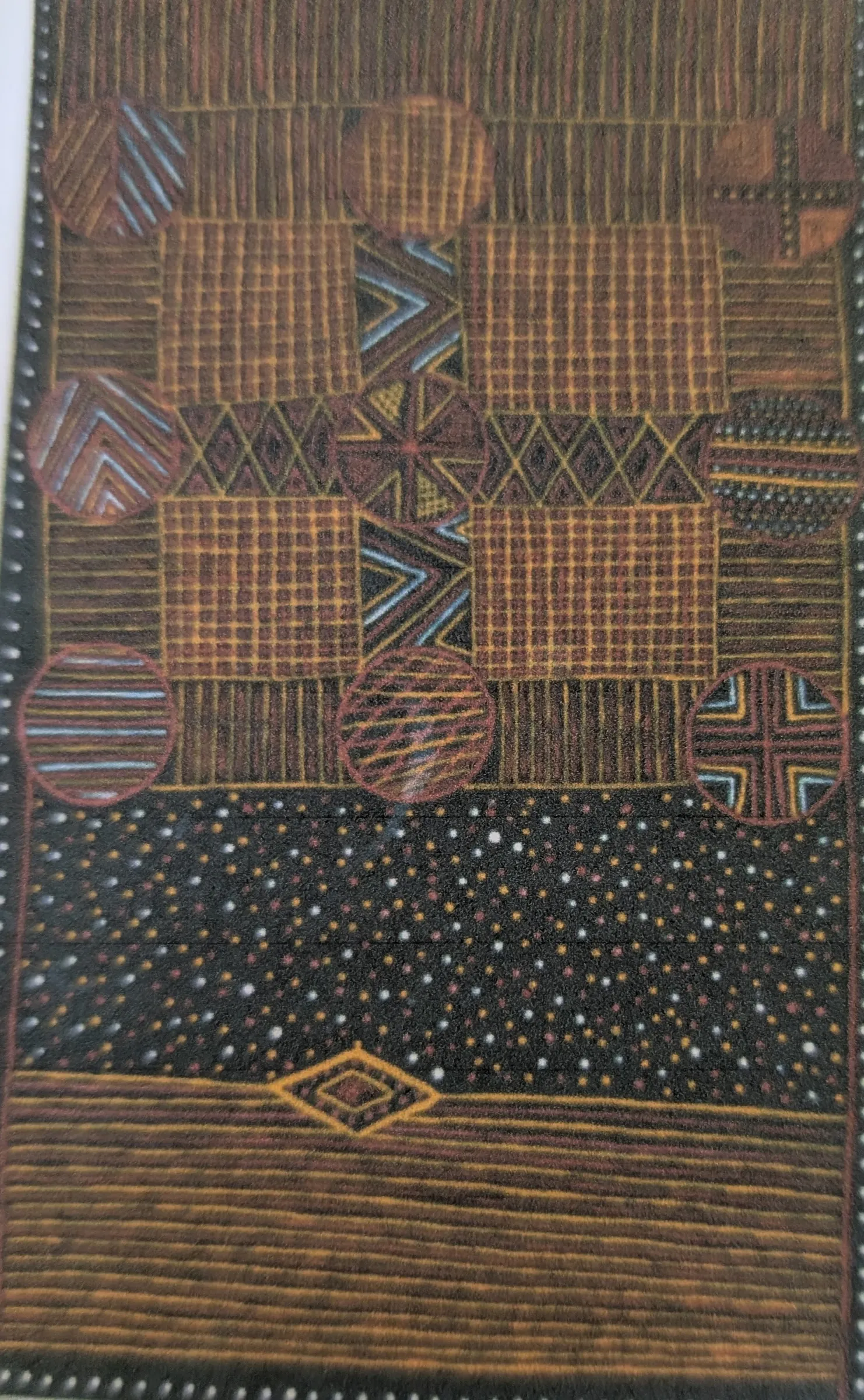 Veronica Patlas, Jilamara, 2003, natural earth pigments on linen, 72 x 44 cm