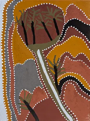 Madigan Thomas, Osmond Valley Spring, 2006, natural earth pigments on canvas, 60 x 45 cm