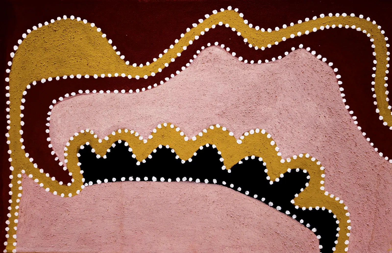 Madigan Thomas, Old Mabel Downs Road, 2008, natural earth pigments on canvas, 45 x 70 cm