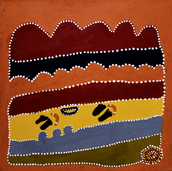 Madigan Thomas, Untitled, 2011, natural earth pigments on canvas, 60 x 60 cm