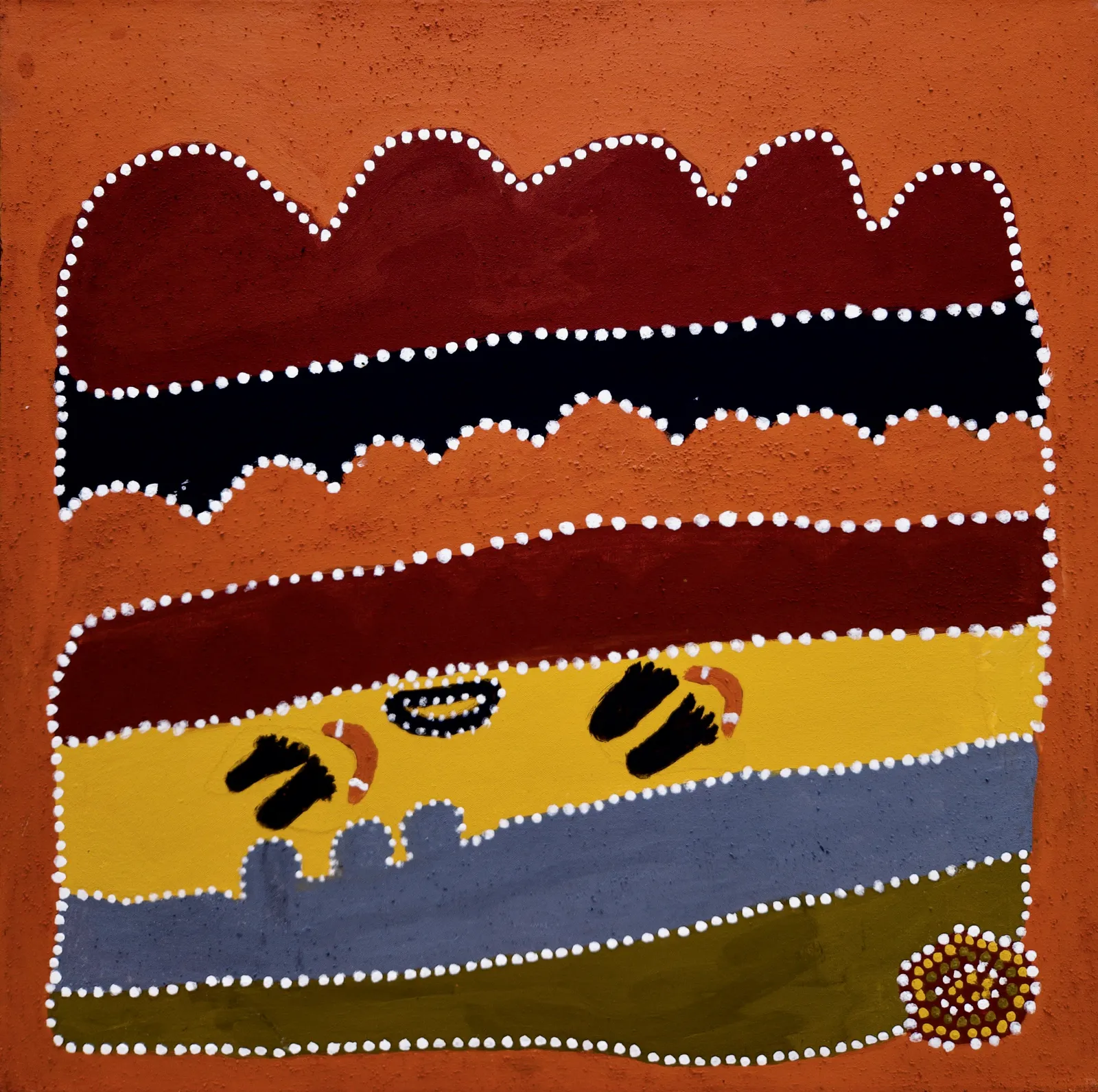 Madigan Thomas, Untitled, 2011, natural earth pigments on canvas, 60 x 60 cm