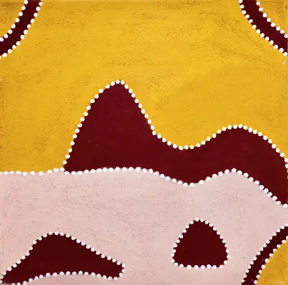 Madigan Thomas, Violet Valley, 2010, natural earth pigments on canvas, 45 x 45 cm