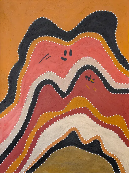 Madigan Thomas, Goolarbool Ngarrangkarni, 2002, natural earth pigments on canvas, 120 x 90 cm