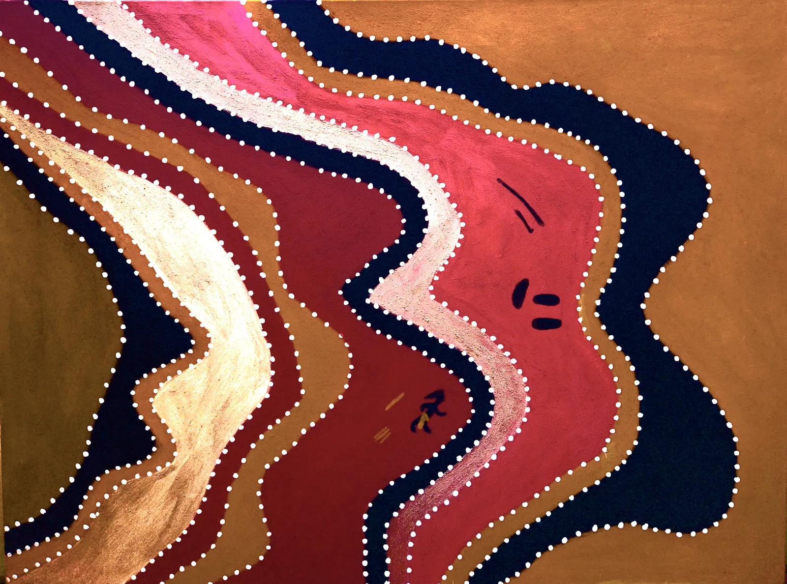Madigan Thomas, Goolarbool Ngarrangkarni, 2002, natural earth pigments on canvas, 120 x 90 cm
