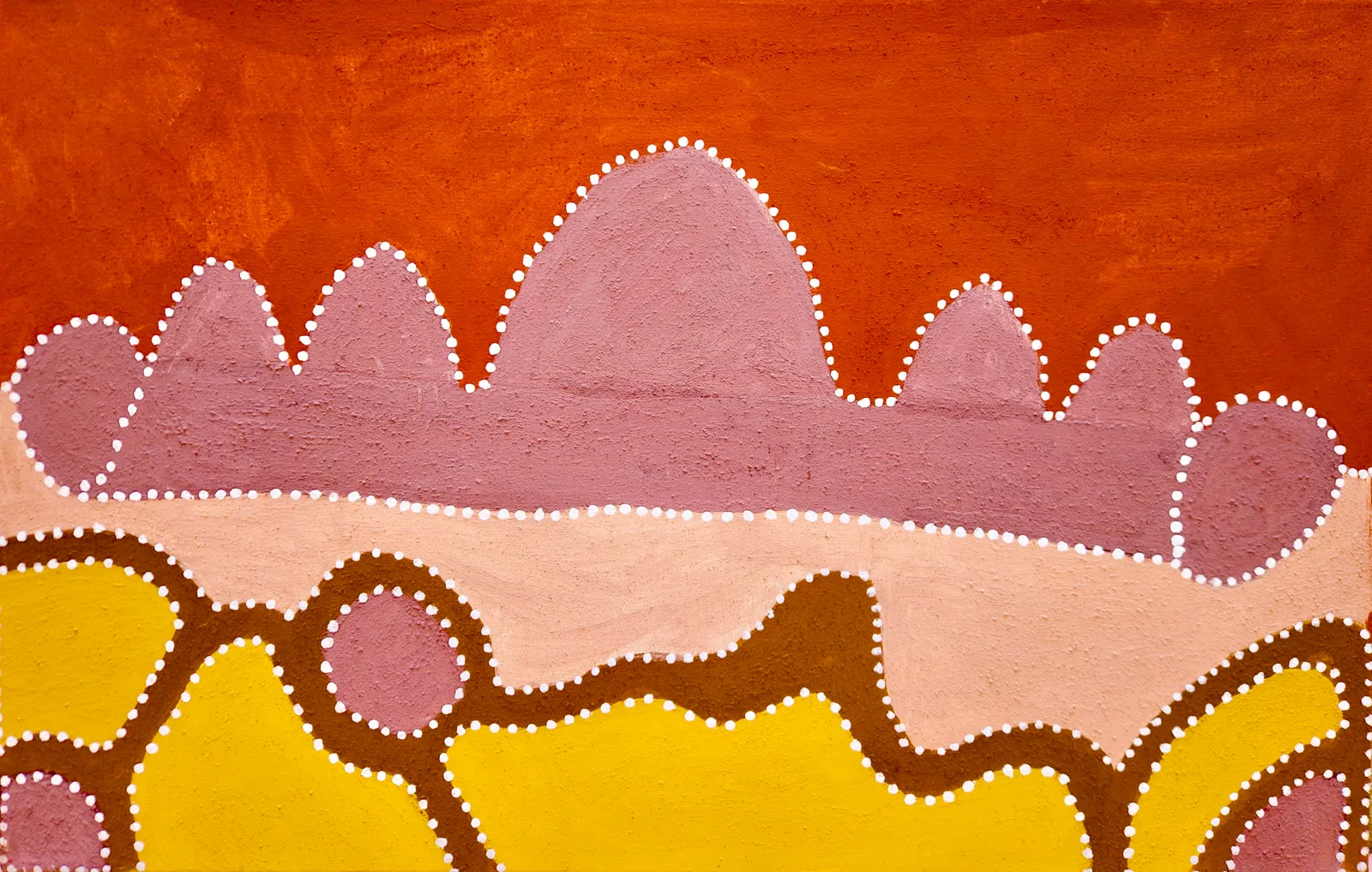 Madigan Thomas, Kangaroo Dreaming, 2010, natural earth pigments on canvas, 45 x 70 cm