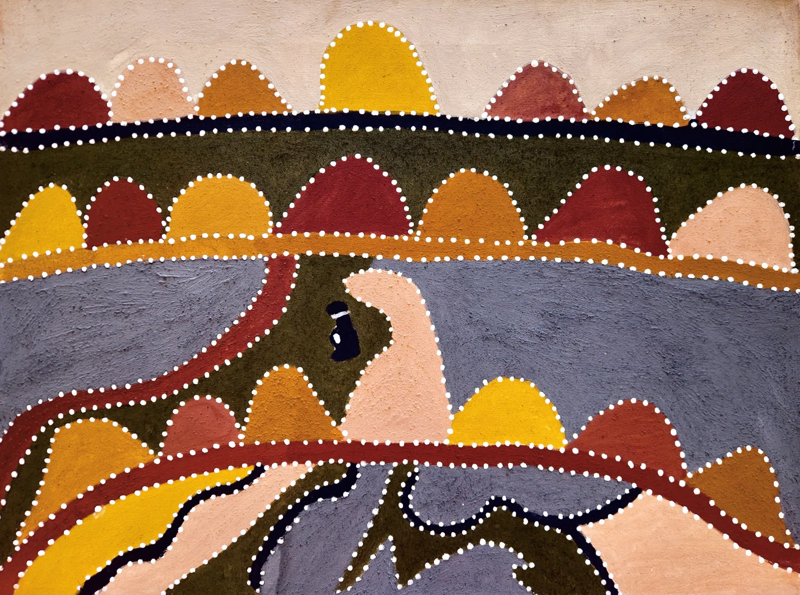 Madigan Thomas, Jidiny- Jackyard, 2002, natural earth pigments on canvas, 60 x 80 cm