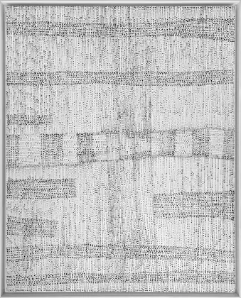 Dorothy Robinson Napangardi, Salt on Mina Mina, 2013, synthetic polymer paint on linen, 152 x 122 cm