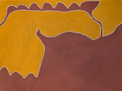 Madigan Thomas, Garnanganyjel, 2009, natural earth pigments on canvas, 120 x 90 cm