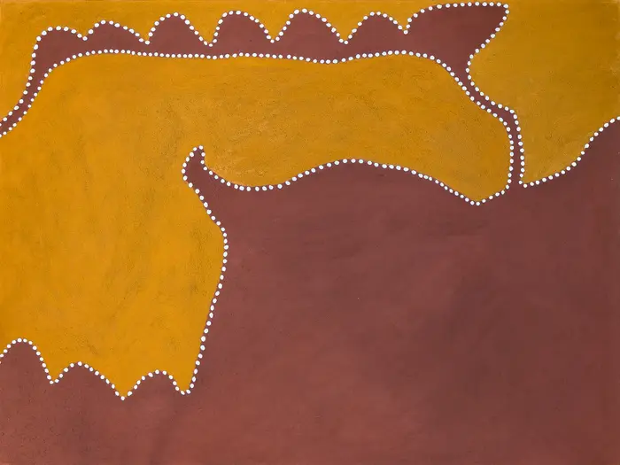 Madigan Thomas, Garnanganyjel, 2009, natural earth pigments on canvas, 120 x 90 cm