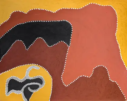 Madigan Thomas, Jurliwal, 2008, natural earth pigments on canvas, 100 x 80 cm