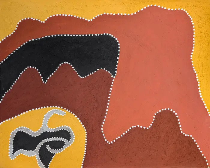 Madigan Thomas, Jurliwal, 2008, natural earth pigments on canvas, 100 x 80 cm