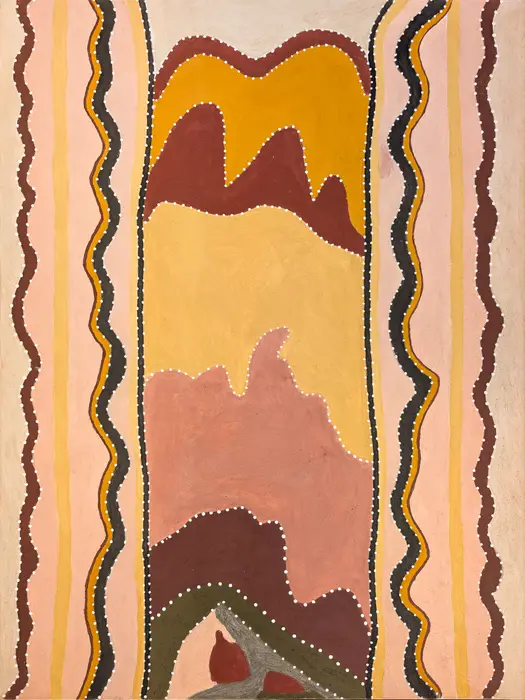 Madigan Thomas, Ringerrin (Goat Yard), 2003, natural earth pigments on canvas, 120 x 90 cm