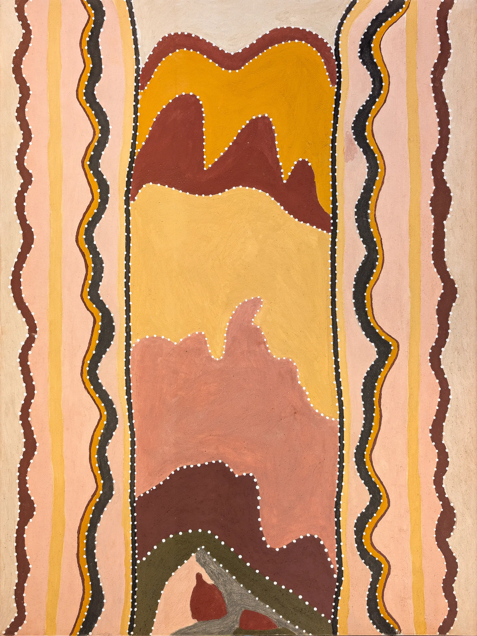 Madigan Thomas, Ringerrin (Goat Yard), 2003, natural earth pigments on canvas, 120 x 90 cm