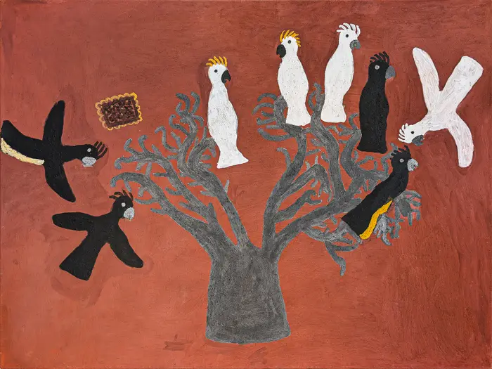 Madigan Thomas, Cocky Boy, 2008, natural earth pigments on canvas, 90 x 120 cm