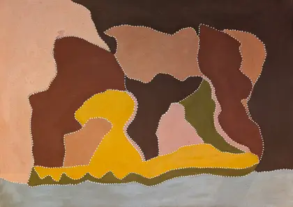 Madigan Thomas, Gallowryn, 2002, natural earth pigments on canvas, 100 x 140 cm