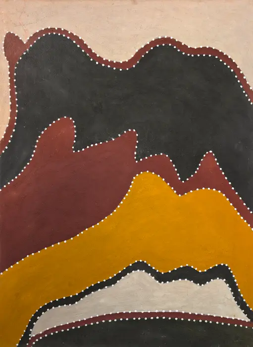 Madigan Thomas, Narmaroorlji, 2003, natural earth pigments on canvas, 120 x 90 cm