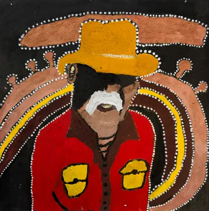 Peter Thomas, Jack, 2026, natural earth pigments on plywood, 59.5 x 59.5 cm