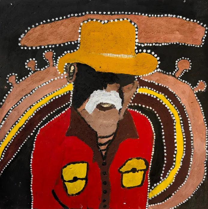 Peter Thomas, Jack, 2026, natural earth pigments on plywood, 59.5 x 59.5 cm