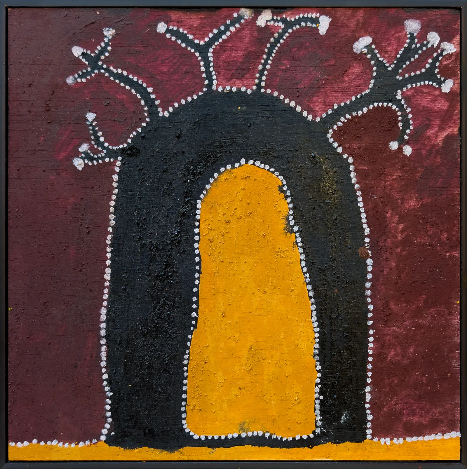 Peter Thomas, natural earth pigments on plywood, 30 x 30 cm ; 31 x 31 cm frame