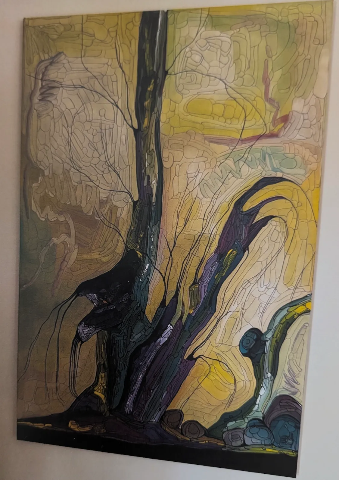 Helen  McCarthy Tyalmuty, Marrawuk – Dry Season, 2016, synthetic polymer paint on Belgian linen, 181 x 120 cm