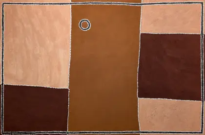 Rammey Ramsey, Untitled, 2019, natural earth pigments on canvas, 150 x 100 cm
