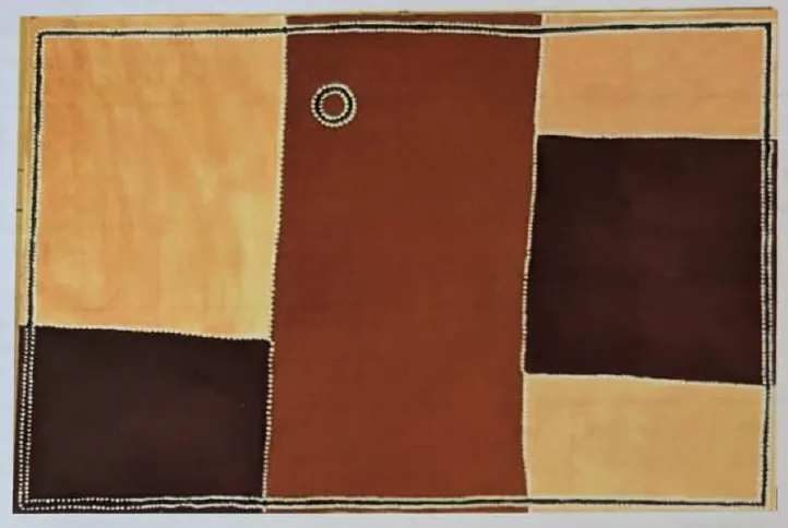 Rammey Ramsey, Untitled, 2019, natural earth pigments on canvas, 150 x 100 cm