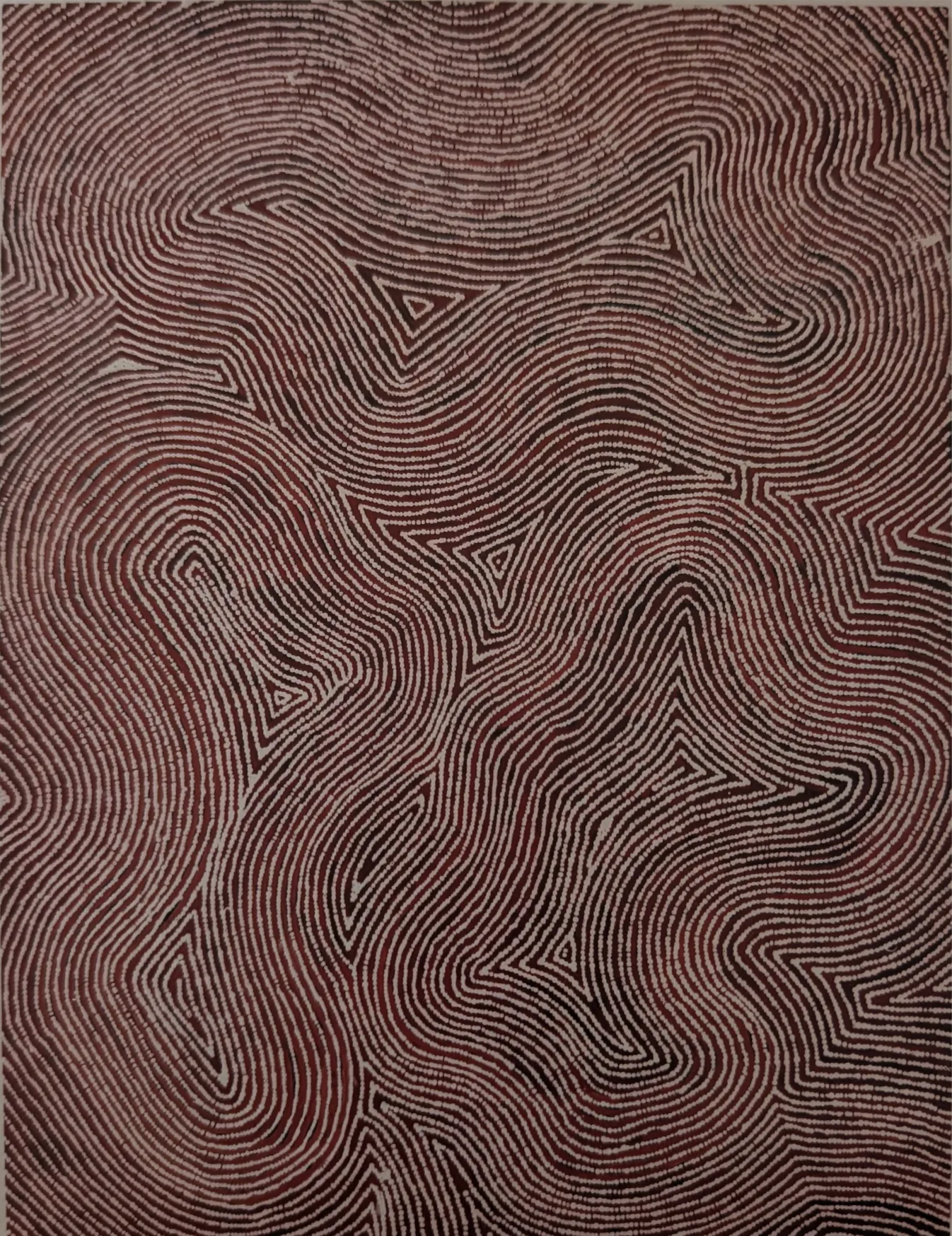 Warlimpirrnga Tjapaltjarri, Tingari Cycle, 2014, synthetic polymer paint on linen, 90 x 120 cm