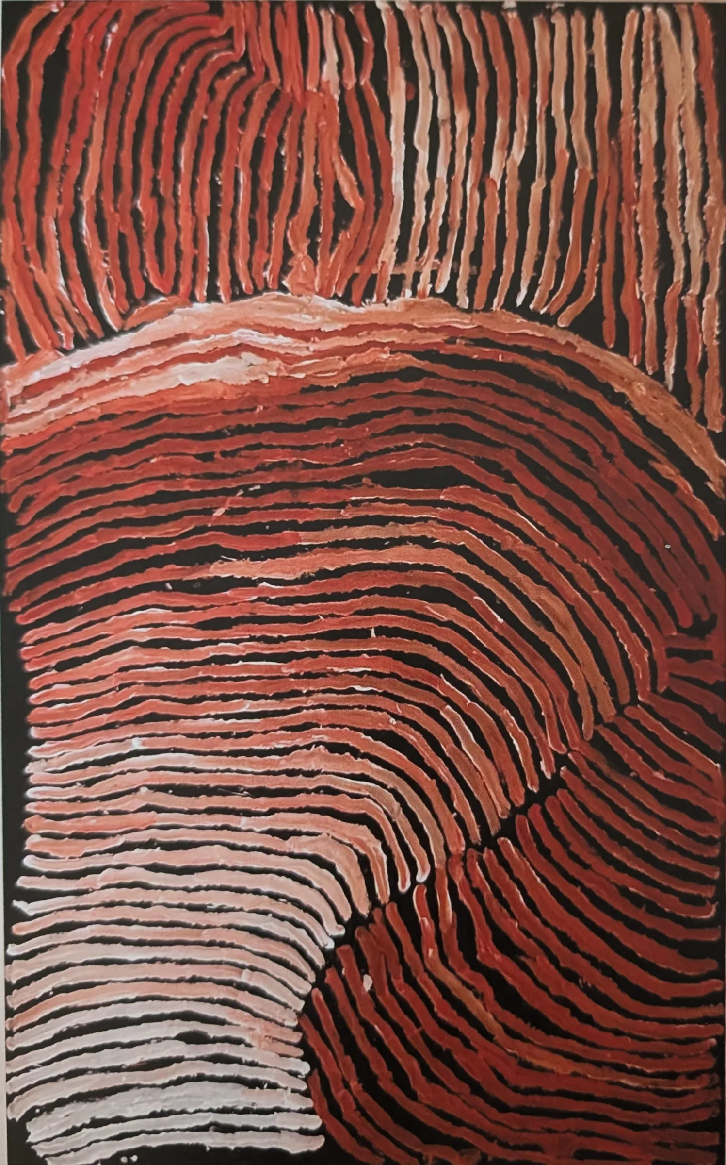 Makinti Napanangka, Hair String Skirt, 2007, synthetic polymer paint on linen, 281 x 204.5 cm