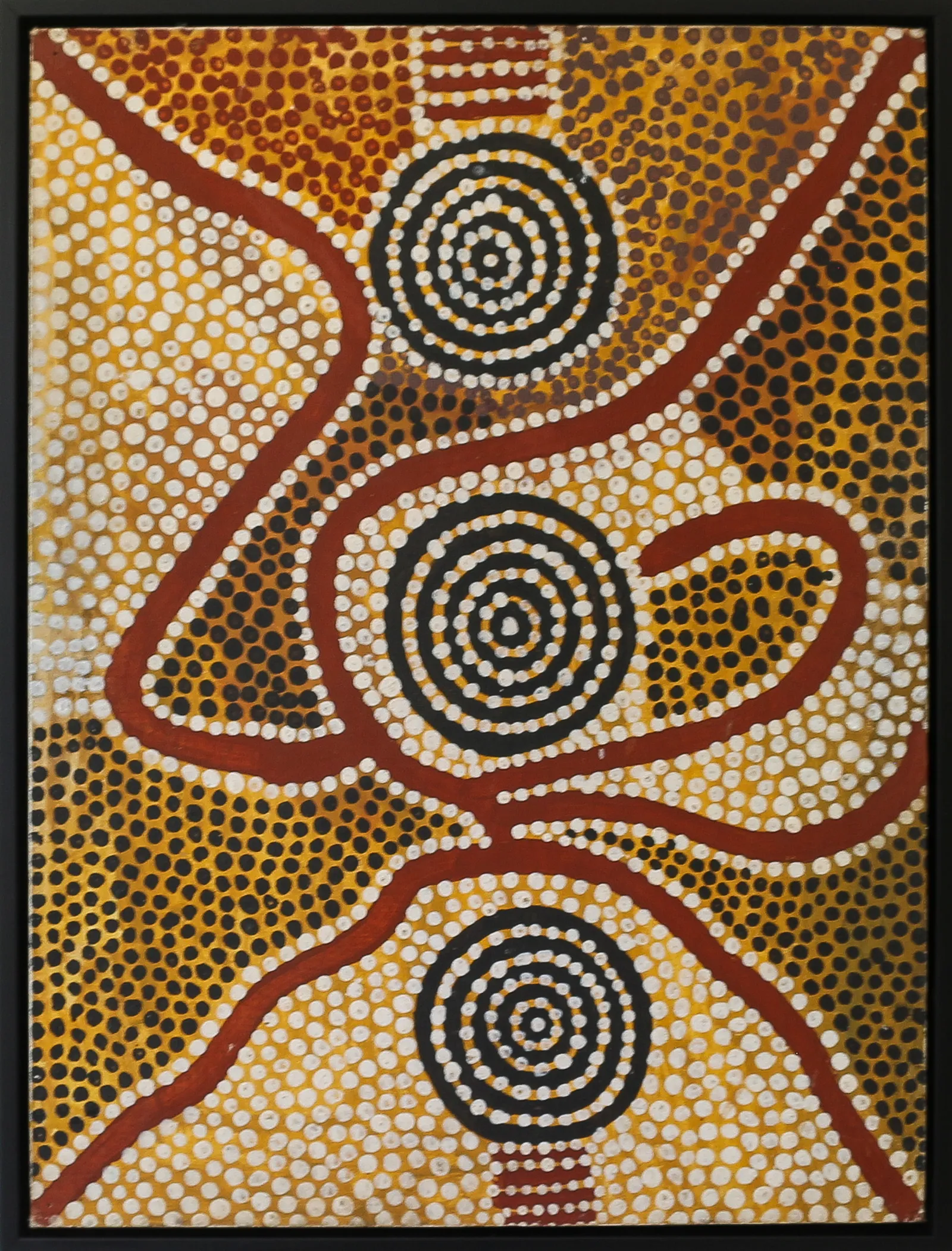 Toby Brown Tjampitjinpa, Untitled, 1976, synthetic polymer paint on canvas board