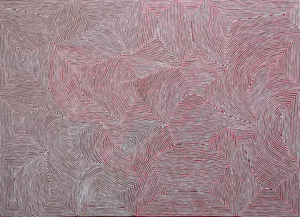 George (Hairbrush) Tjungurrayi, Untitled, synthetic polymer paint on linen, 281 x 204.5 cm