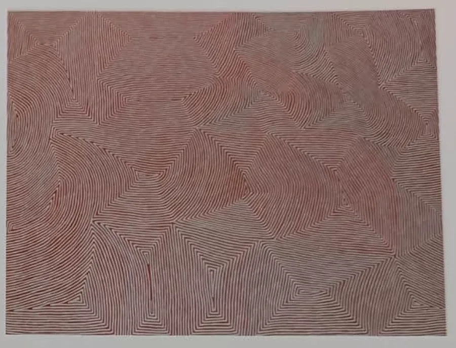 George (Hairbrush) Tjungurrayi, Untitled, synthetic polymer paint on linen, 281 x 204.5 cm