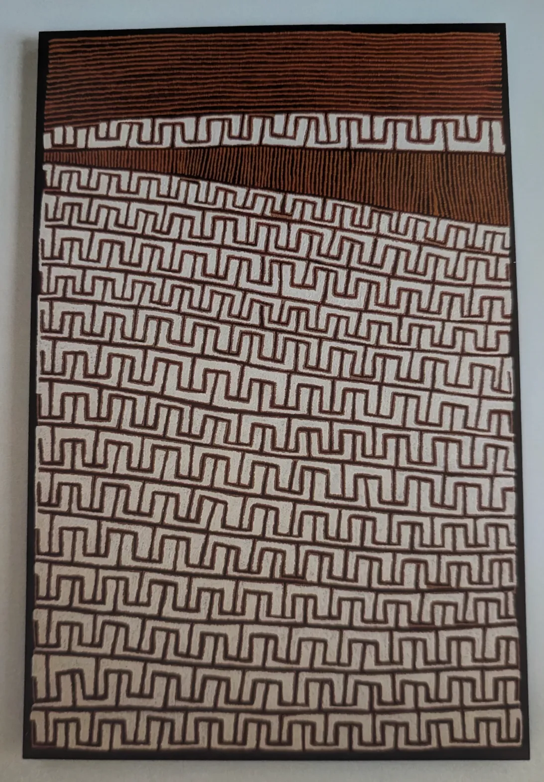 Ray James Tjangala, Tingari, 2015, synthetic polymer paint on linen, 120 x 180 cm