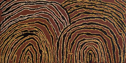 Walangkura Napanangka, My Country, 2007, synthetic polymer paint on linen, 62 x 122 cm